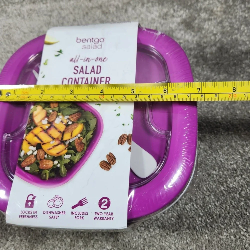 Bentgo Salad Container Purple All-in-One Lunch‎ Box with Fork BGOSAL-P